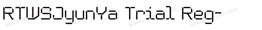RTWSJyunYa Trial Reg字体转换